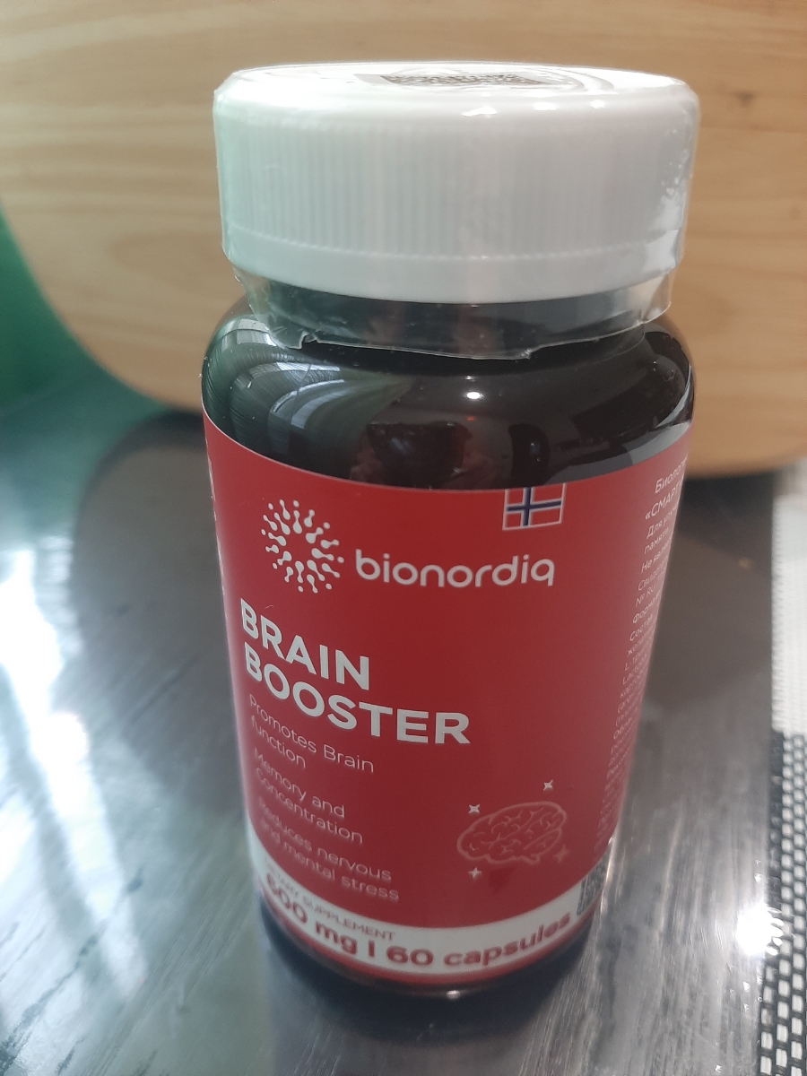Фото покупателя №253 из 814: Витаминный комплекс для мозга и памяти Brain Booster bionordiq 600 мг 60 капсул, ноотроп, для концентрации, витамины для мозга, для учёбы и работы, БАД, для иммунитета, для здоровья, для профилактики, отзыв на 5 из 5, Ozon, 19 июля 2024