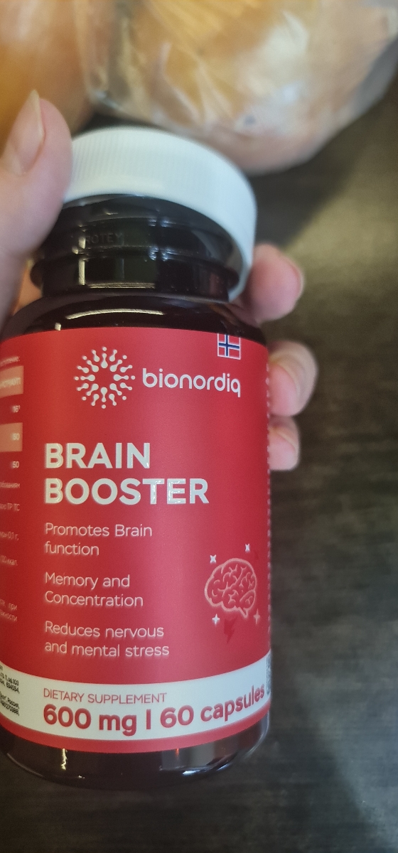 Фото покупателя №241 из 814: Витаминный комплекс для мозга и памяти Brain Booster bionordiq 600 мг 60 капсул, ноотроп, для концентрации, витамины для мозга, для учёбы и работы, БАД, для иммунитета, для здоровья, для профилактики, отзыв на 5 из 5, Ozon, 19 июля 2024