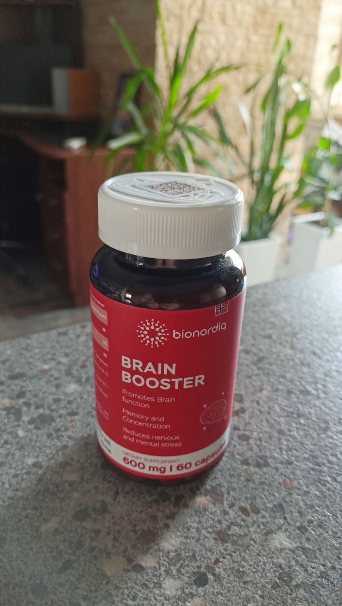 Фото покупателя №233 из 814: Витаминный комплекс для мозга и памяти Brain Booster bionordiq 600 мг 60 капсул, ноотроп, для концентрации, витамины для мозга, для учёбы и работы, БАД, для иммунитета, для здоровья, для профилактики, отзыв на 5 из 5, Ozon, 20 июля 2024