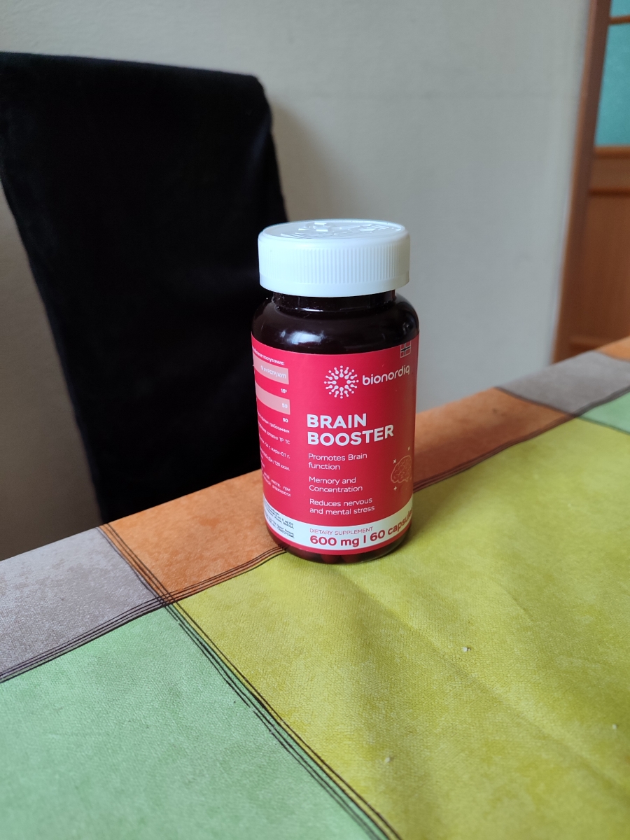 Фото покупателя №213 из 814: Витаминный комплекс для мозга и памяти Brain Booster bionordiq 600 мг 60 капсул, ноотроп, для концентрации, витамины для мозга, для учёбы и работы, БАД, для иммунитета, для здоровья, для профилактики, отзыв на 5 из 5, Ozon, 22 июля 2024