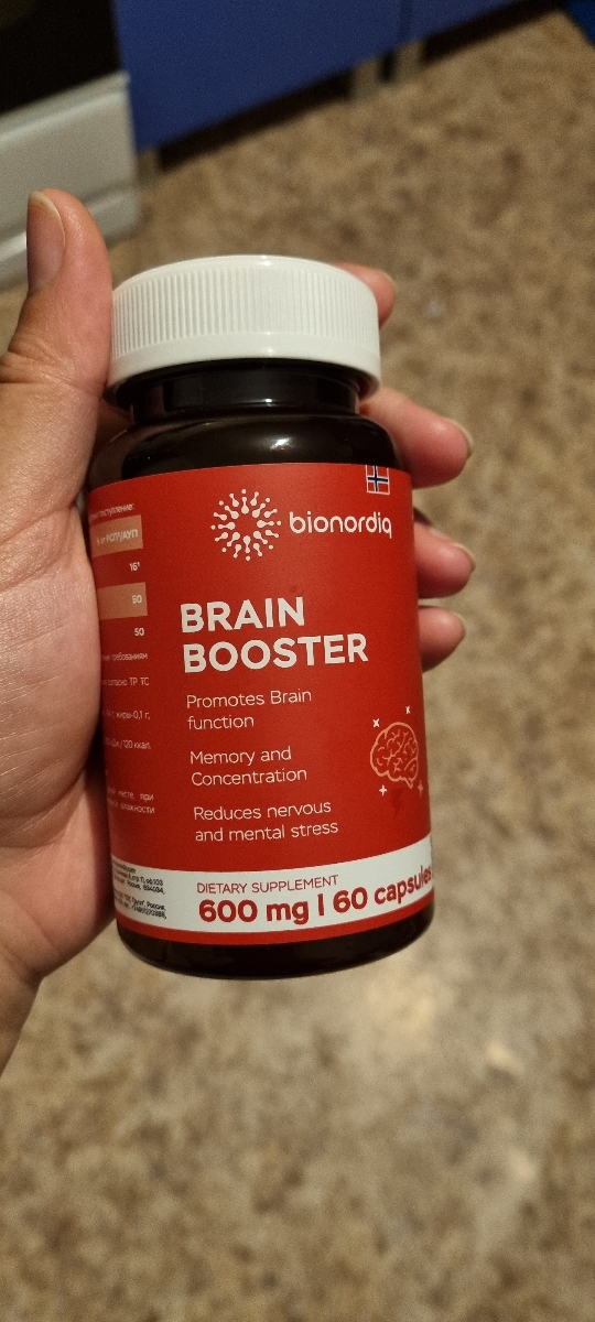 Фото покупателя №209 из 814: Витаминный комплекс для мозга и памяти Brain Booster bionordiq 600 мг 60 капсул, ноотроп, для концентрации, витамины для мозга, для учёбы и работы, БАД, для иммунитета, для здоровья, для профилактики, отзыв на 5 из 5, Ozon, 22 июля 2024