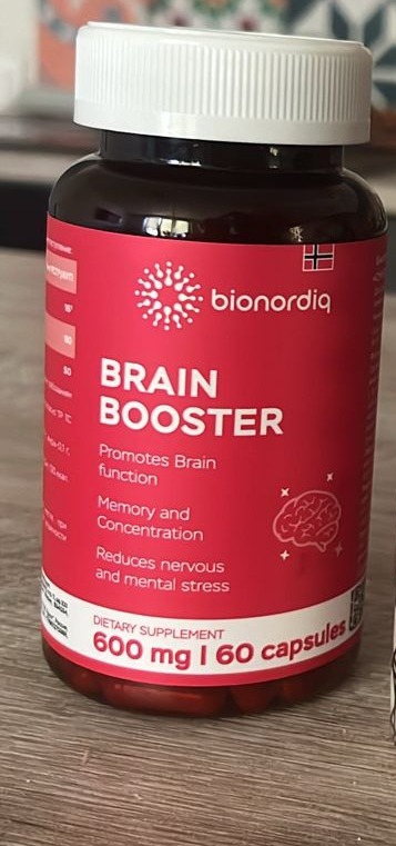 Фото покупателя №188 из 814: Витаминный комплекс для мозга и памяти Brain Booster bionordiq 600 мг 60 капсул, ноотроп, для концентрации, витамины для мозга, для учёбы и работы, БАД, для иммунитета, для здоровья, для профилактики, отзыв на 5 из 5, Ozon, 24 июля 2024