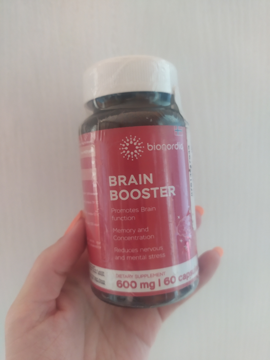 Фото покупателя №173 из 814: Витаминный комплекс для мозга и памяти Brain Booster bionordiq 600 мг 60 капсул, ноотроп, для концентрации, витамины для мозга, для учёбы и работы, БАД, для иммунитета, для здоровья, для профилактики, отзыв на 5 из 5, Ozon, 27 июля 2024