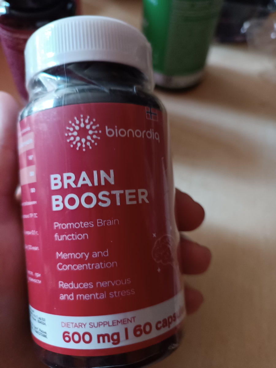 Фото покупателя №164 из 814: Витаминный комплекс для мозга и памяти Brain Booster bionordiq 600 мг 60 капсул, ноотроп, для концентрации, витамины для мозга, для учёбы и работы, БАД, для иммунитета, для здоровья, для профилактики, отзыв на 5 из 5, Ozon, 28 июля 2024