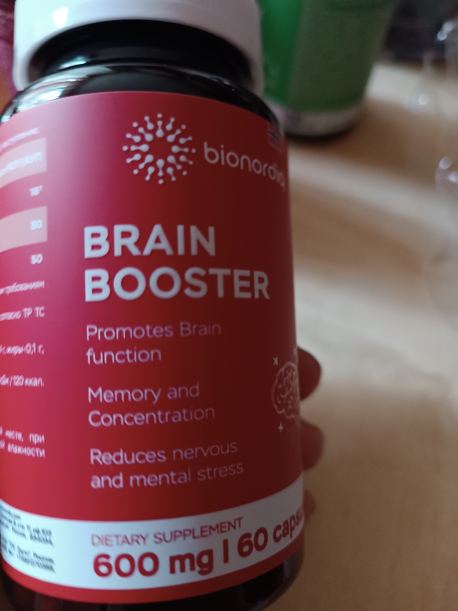Фото покупателя №165 из 814: Витаминный комплекс для мозга и памяти Brain Booster bionordiq 600 мг 60 капсул, ноотроп, для концентрации, витамины для мозга, для учёбы и работы, БАД, для иммунитета, для здоровья, для профилактики, отзыв на 5 из 5, Ozon, 28 июля 2024