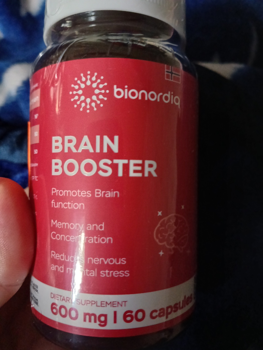 Фото покупателя №143 из 814: Витаминный комплекс для мозга и памяти Brain Booster bionordiq 600 мг 60 капсул, ноотроп, для концентрации, витамины для мозга, для учёбы и работы, БАД, для иммунитета, для здоровья, для профилактики, отзыв на 5 из 5, Ozon, 1 августа 2024