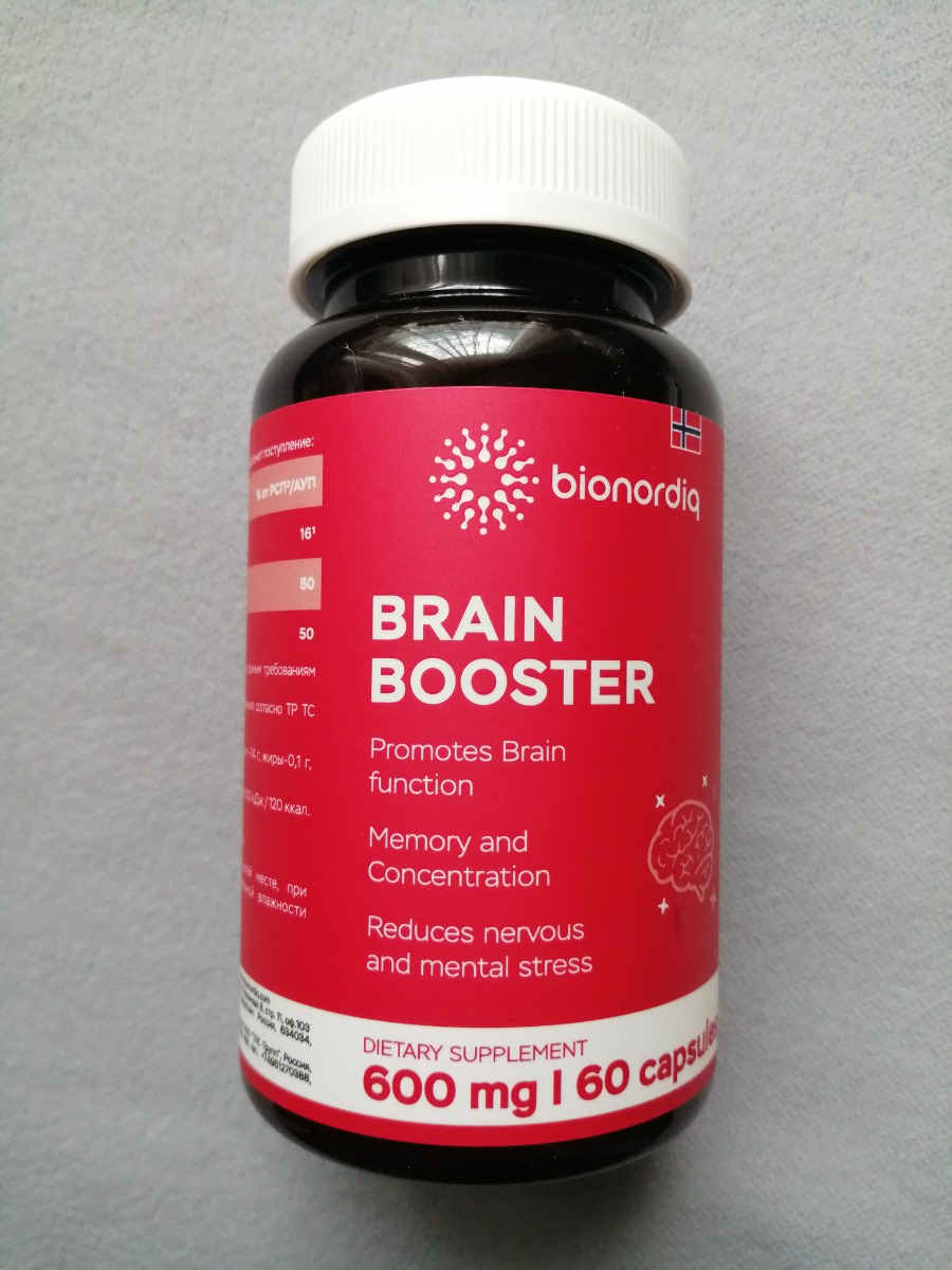 Фото покупателя №131 из 814: Витаминный комплекс для мозга и памяти Brain Booster bionordiq 600 мг 60 капсул, ноотроп, для концентрации, витамины для мозга, для учёбы и работы, БАД, для иммунитета, для здоровья, для профилактики, отзыв на 5 из 5, Ozon, 2 августа 2024