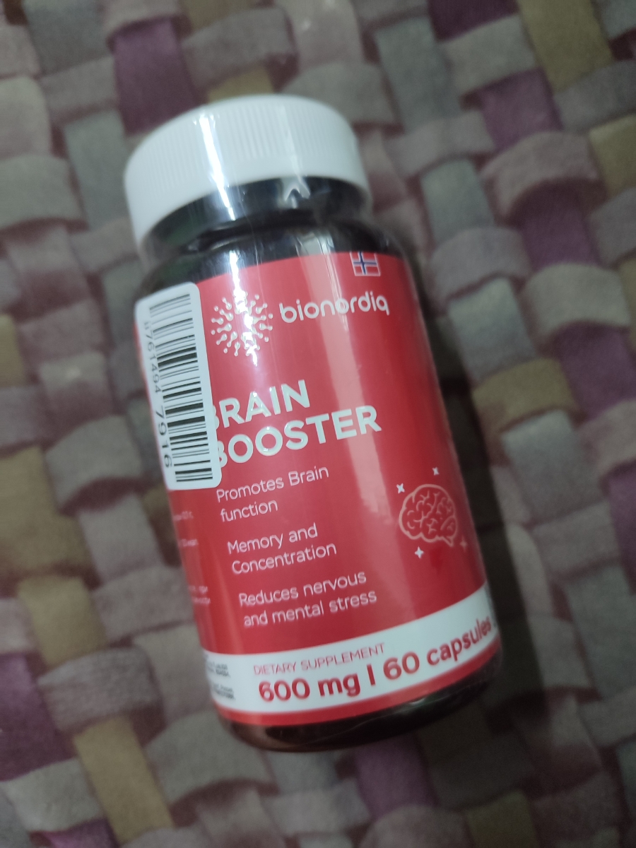 Фото покупателя №124 из 814: Витаминный комплекс для мозга и памяти Brain Booster bionordiq 600 мг 60 капсул, ноотроп, для концентрации, витамины для мозга, для учёбы и работы, БАД, для иммунитета, для здоровья, для профилактики, отзыв на 5 из 5, Ozon, 4 августа 2024