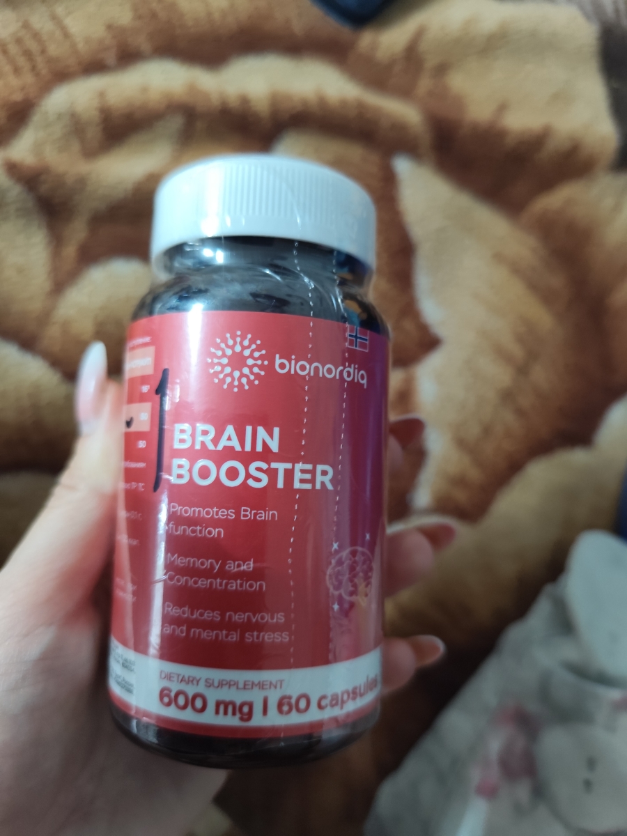 Фото покупателя №121 из 814: Витаминный комплекс для мозга и памяти Brain Booster bionordiq 600 мг 60 капсул, ноотроп, для концентрации, витамины для мозга, для учёбы и работы, БАД, для иммунитета, для здоровья, для профилактики, отзыв на 5 из 5, Ozon, 5 августа 2024
