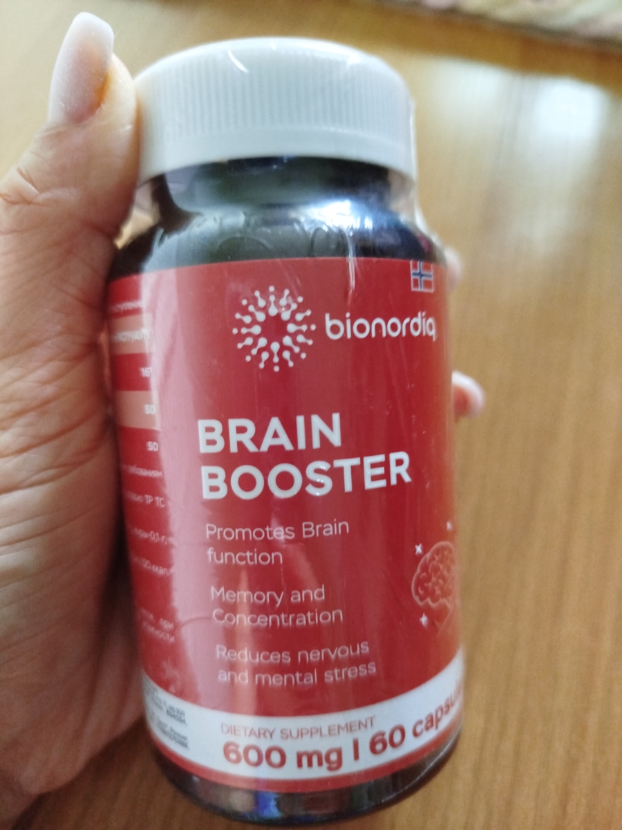 Фото покупателя №114 из 814: Витаминный комплекс для мозга и памяти Brain Booster bionordiq 600 мг 60 капсул, ноотроп, для концентрации, витамины для мозга, для учёбы и работы, БАД, для иммунитета, для здоровья, для профилактики, отзыв на 5 из 5, Ozon, 10 августа 2024