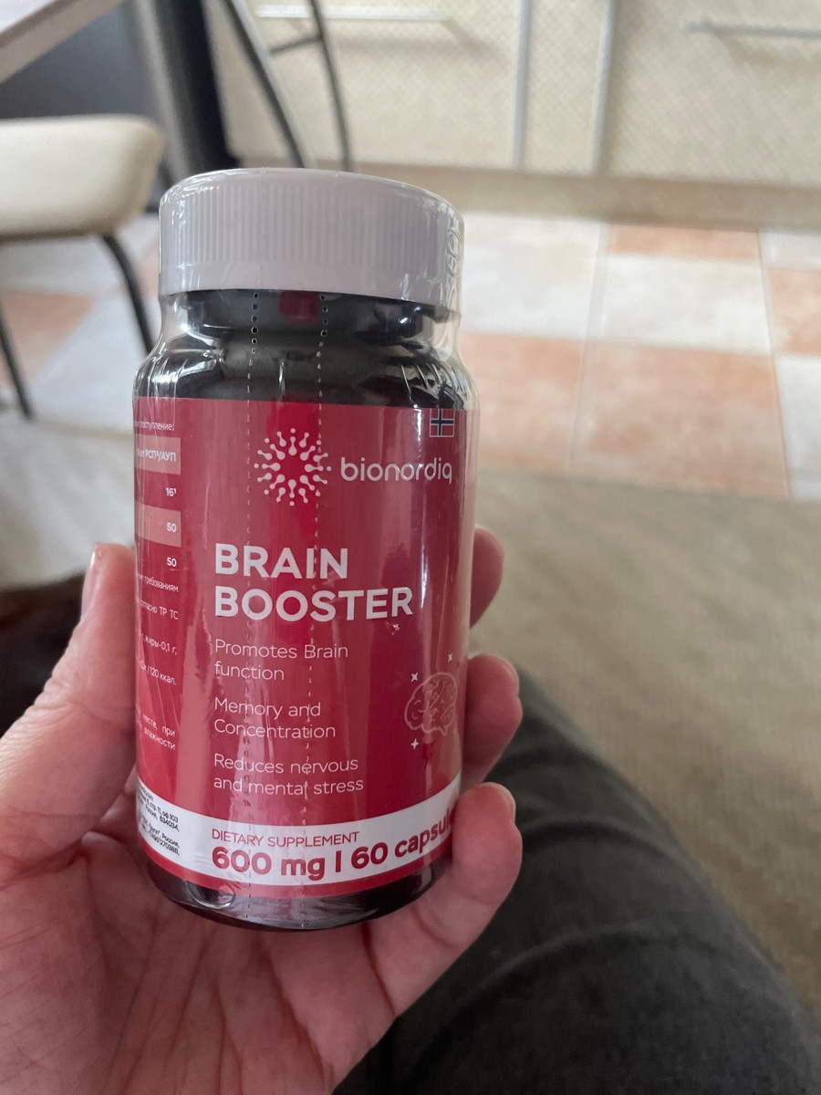 Фото покупателя №87 из 814: Витаминный комплекс для мозга и памяти Brain Booster bionordiq 600 мг 60 капсул, ноотроп, для концентрации, витамины для мозга, для учёбы и работы, БАД, для иммунитета, для здоровья, для профилактики, отзыв на 5 из 5, Ozon, 29 августа 2024