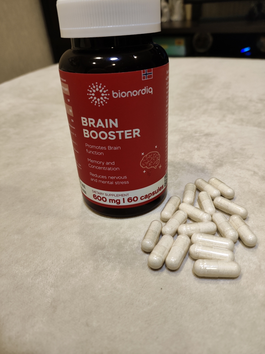 Фото покупателя №36 из 814: Витаминный комплекс для мозга и памяти Brain Booster bionordiq 600 мг 60 капсул, ноотроп, для концентрации, витамины для мозга, для учёбы и работы, БАД, для иммунитета, для здоровья, для профилактики, отзыв на 5 из 5, Ozon, 18 января 2025
