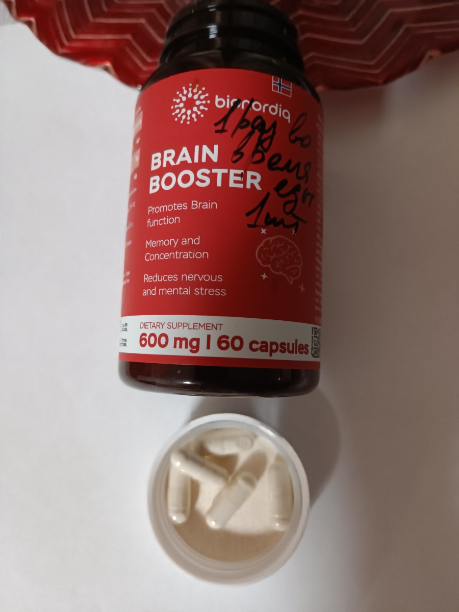 Фото покупателя №26 из 814: Витаминный комплекс для мозга и памяти Brain Booster bionordiq 600 мг 60 капсул, ноотроп, для концентрации, витамины для мозга, для учёбы и работы, БАД, для иммунитета, для здоровья, для профилактики, отзыв на 5 из 5, Ozon, 18 января 2025