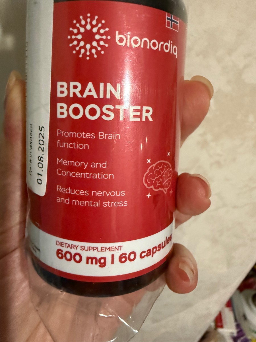 Фото покупателя №10 из 814: Витаминный комплекс для мозга и памяти Brain Booster bionordiq 600 мг 60 капсул, ноотроп, для концентрации, витамины для мозга, для учёбы и работы, БАД, для иммунитета, для здоровья, для профилактики, отзыв на 5 из 5, Ozon, 8 сентября 2025