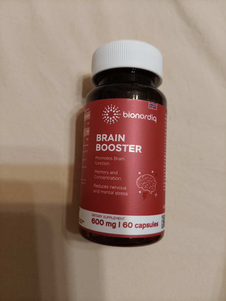 Фото покупателя №3 из 814: Витаминный комплекс для мозга и памяти Brain Booster bionordiq 600 мг 60 капсул, ноотроп, для концентрации, витамины для мозга, для учёбы и работы, БАД, для иммунитета, для здоровья, для профилактики, отзыв на 5 из 5, Ozon, 8 декабря 2025