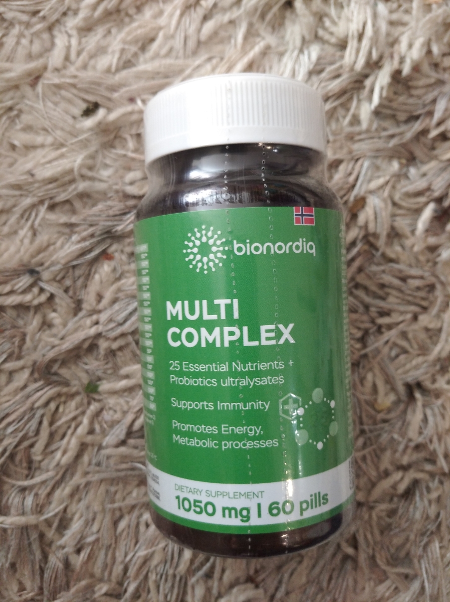 Фото покупателя №240 из 276: Мультивитаминный комплекс Multi Complex bionordiq 1050 мг 60 капсул, мультивитамины, витамины и минералы, для иммунитета и энергии, для женщин и мужчин, БАД, для здоровья, для профилактики, для костей, отзыв на 4 из 5, Ozon, 2 июля 2024