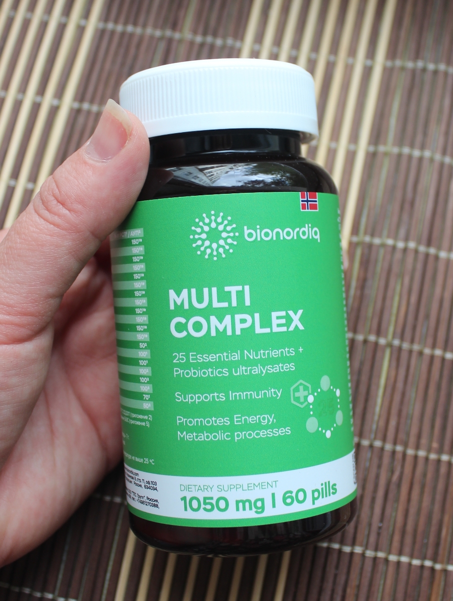 Фото покупателя №170 из 276: Мультивитаминный комплекс Multi Complex bionordiq 1050 мг 60 капсул, мультивитамины, витамины и минералы, для иммунитета и энергии, для женщин и мужчин, БАД, для здоровья, для профилактики, для костей, отзыв на 5 из 5, Ozon, 19 июля 2024