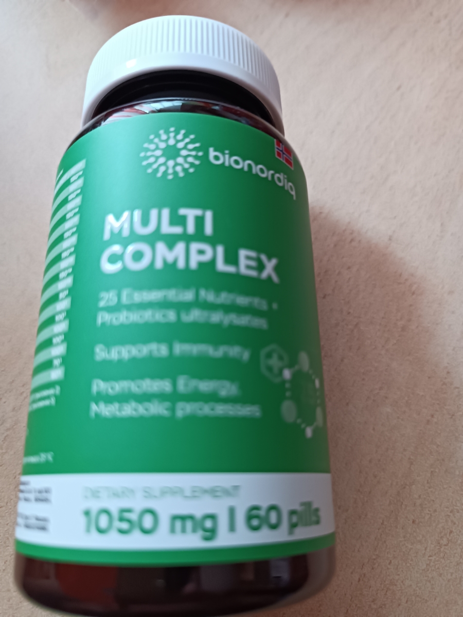 Фото покупателя №108 из 276: Мультивитаминный комплекс Multi Complex bionordiq 1050 мг 60 капсул, мультивитамины, витамины и минералы, для иммунитета и энергии, для женщин и мужчин, БАД, для здоровья, для профилактики, для костей, отзыв на 5 из 5, Ozon, 28 июля 2024