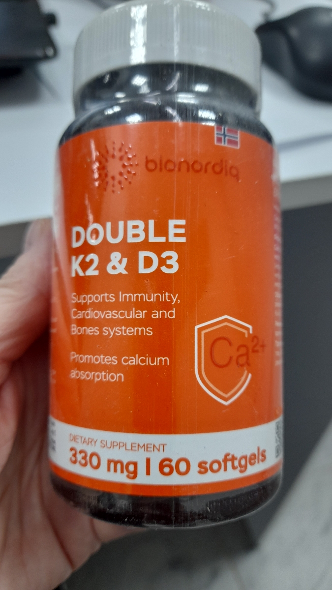 Фото покупателя №290 из 299: Витамины D3 и K2 для костей и сосудов Double K2 D3 bionordiq 330 мг 90 капсул, холекальциферол менахинон, витамин д3 к2, для иммунитета, витамины, БАД, для здоровья, для женщин и мужчин, для зубов, отзыв на 5 из 5, Ozon, 10 октября 2023