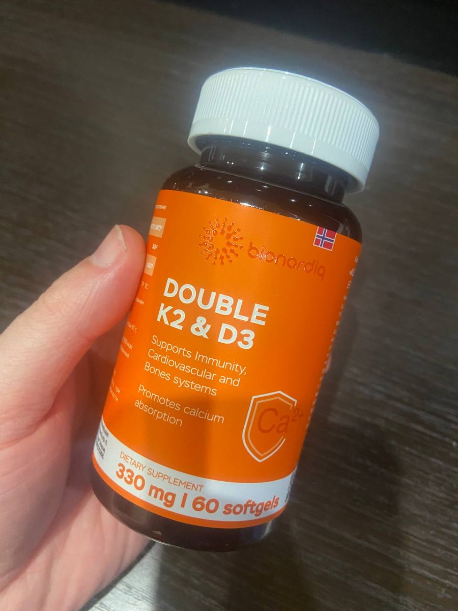 Фото покупателя №207 из 299: Витамины D3 и K2 для костей и сосудов Double K2 D3 bionordiq 330 мг 90 капсул, холекальциферол менахинон, витамин д3 к2, для иммунитета, витамины, БАД, для здоровья, для женщин и мужчин, для зубов, отзыв на 5 из 5, Ozon, 29 июня 2024