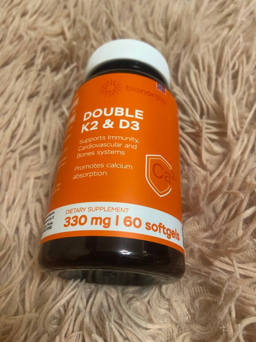 Фото покупателя №198 из 299: Витамины D3 и K2 для костей и сосудов Double K2 D3 bionordiq 330 мг 90 капсул, холекальциферол менахинон, витамин д3 к2, для иммунитета, витамины, БАД, для здоровья, для женщин и мужчин, для зубов, отзыв на 5 из 5, Ozon, 29 июня 2024
