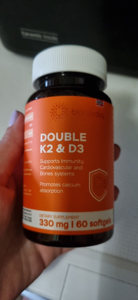 Фото покупателя №194 из 299: Витамины D3 и K2 для костей и сосудов Double K2 D3 bionordiq 330 мг 90 капсул, холекальциферол менахинон, витамин д3 к2, для иммунитета, витамины, БАД, для здоровья, для женщин и мужчин, для зубов, отзыв на 5 из 5, Ozon, 30 июня 2024