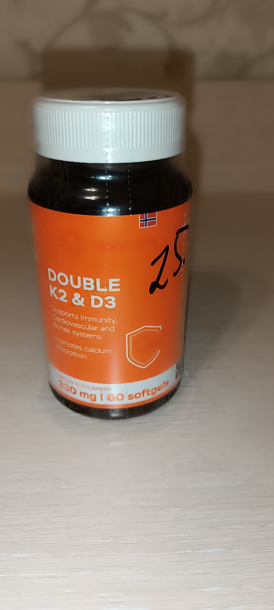 Фото покупателя №114 из 299: Витамины D3 и K2 для костей и сосудов Double K2 D3 bionordiq 330 мг 90 капсул, холекальциферол менахинон, витамин д3 к2, для иммунитета, витамины, БАД, для здоровья, для женщин и мужчин, для зубов, отзыв на 5 из 5, Ozon, 5 июля 2024