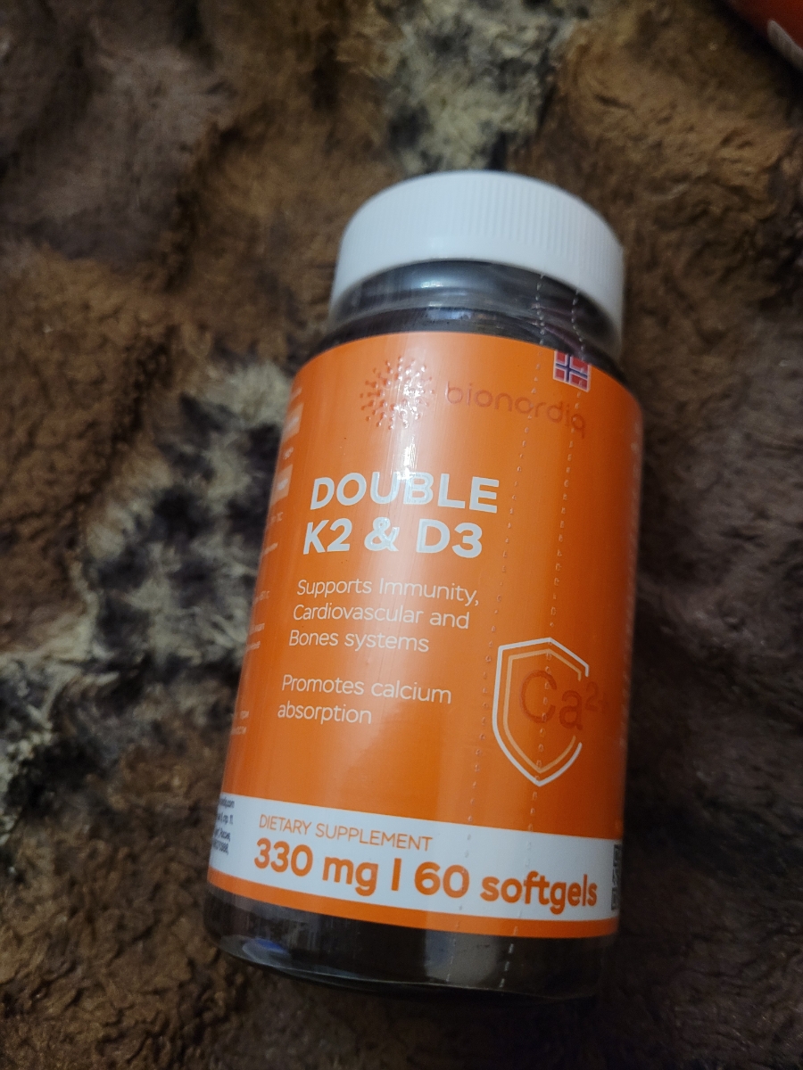 Фото покупателя №86 из 299: Витамины D3 и K2 для костей и сосудов Double K2 D3 bionordiq 330 мг 90 капсул, холекальциферол менахинон, витамин д3 к2, для иммунитета, витамины, БАД, для здоровья, для женщин и мужчин, для зубов, отзыв на 5 из 5, Ozon, 8 июля 2024