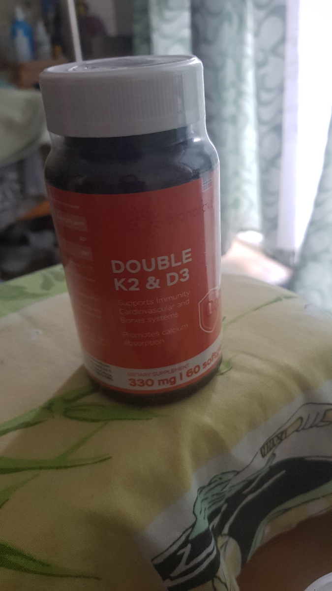 Фото покупателя №80 из 299: Витамины D3 и K2 для костей и сосудов Double K2 D3 bionordiq 330 мг 90 капсул, холекальциферол менахинон, витамин д3 к2, для иммунитета, витамины, БАД, для здоровья, для женщин и мужчин, для зубов, отзыв на 5 из 5, Ozon, 12 июля 2024