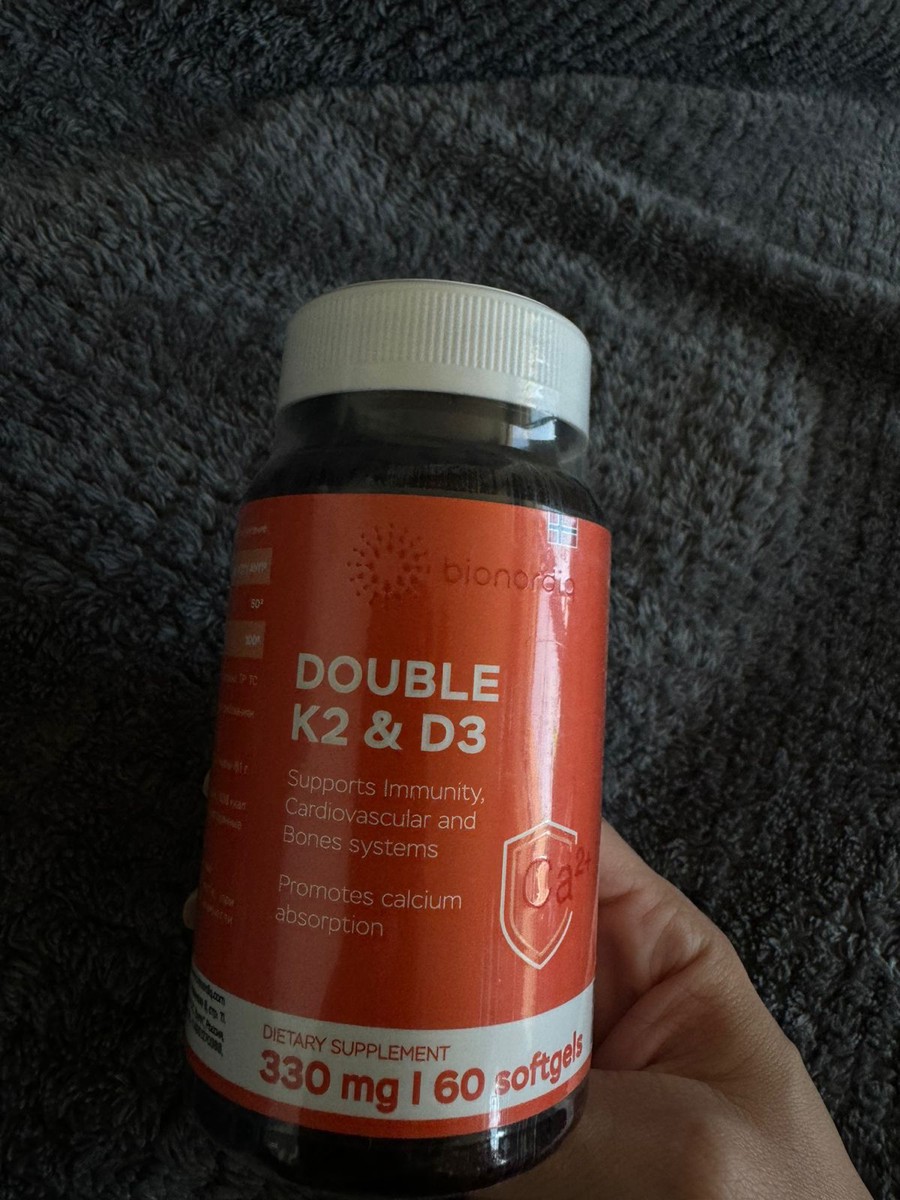 Фото покупателя №75 из 299: Витамины D3 и K2 для костей и сосудов Double K2 D3 bionordiq 330 мг 90 капсул, холекальциферол менахинон, витамин д3 к2, для иммунитета, витамины, БАД, для здоровья, для женщин и мужчин, для зубов, отзыв на 5 из 5, Ozon, 22 июля 2024