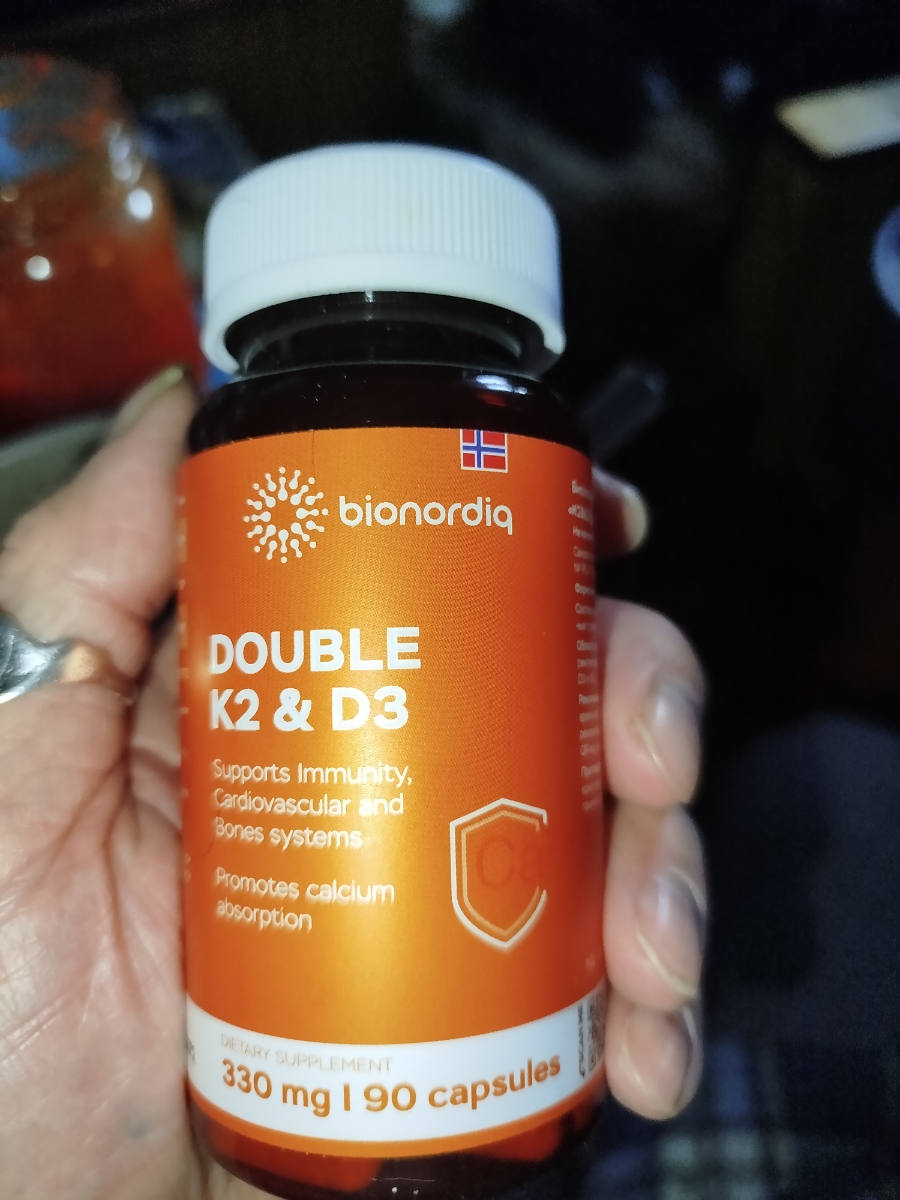 Фото покупателя №18 из 299: Витамины D3 и K2 для костей и сосудов Double K2 D3 bionordiq 330 мг 90 капсул, холекальциферол менахинон, витамин д3 к2, для иммунитета, витамины, БАД, для здоровья, для женщин и мужчин, для зубов, отзыв на 5 из 5, Ozon, 13 марта 2026