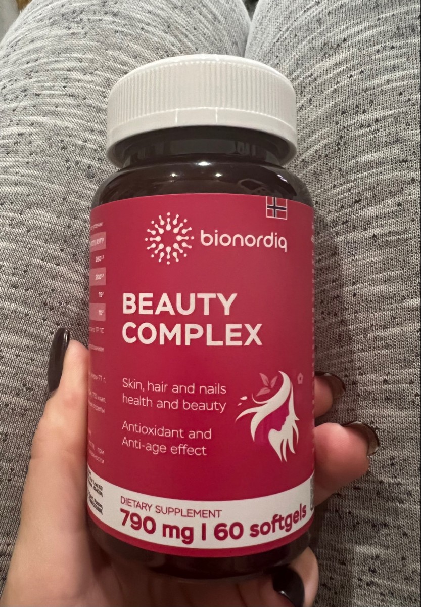 Фото покупателя №417 из 420: Витаминный комплекс для волос ногтей и кожи Beauty Complex bionordiq 790 мг 60 капсул, биотин коллаген, витамины красоты, для женщин, для роста волос, БАД, для иммунитета, для здоровья, для костей, отзыв на 5 из 5, Ozon, 10 августа 2023