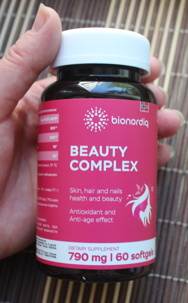 Фото покупателя №390 из 420: Витаминный комплекс для волос ногтей и кожи Beauty Complex bionordiq 790 мг 60 капсул, биотин коллаген, витамины красоты, для женщин, для роста волос, БАД, для иммунитета, для здоровья, для костей, отзыв на 5 из 5, Ozon, 27 июня 2024