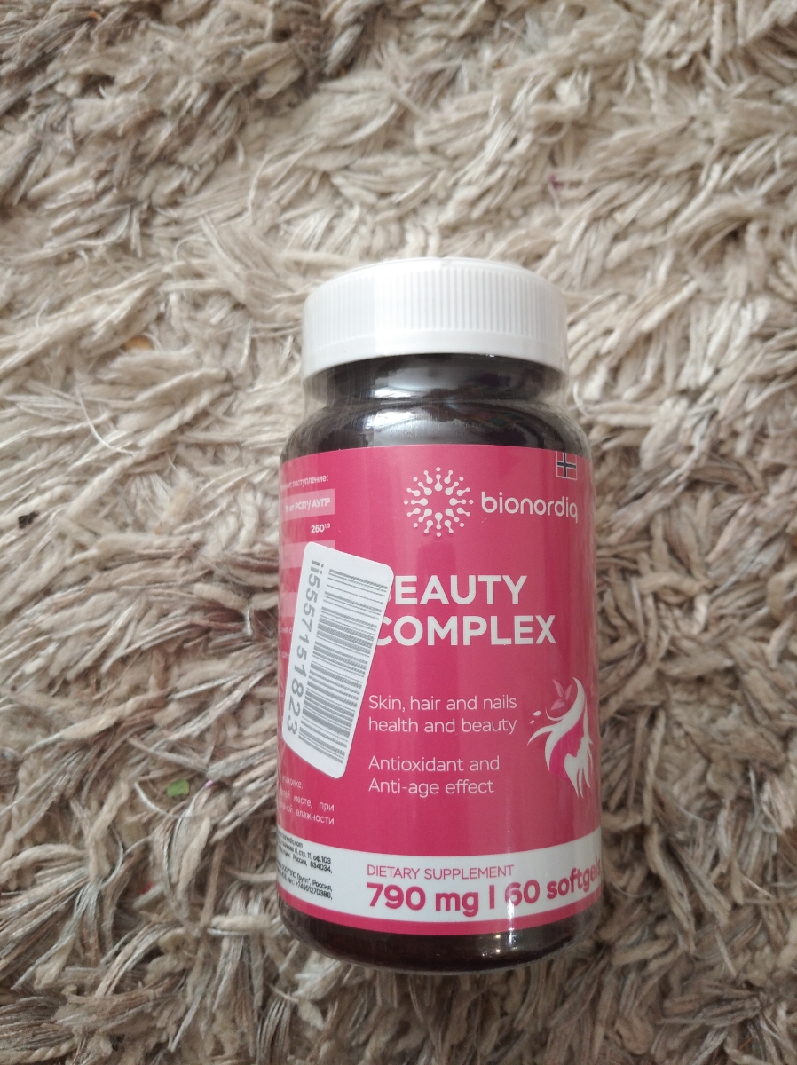 Фото покупателя №328 из 420: Витаминный комплекс для волос ногтей и кожи Beauty Complex bionordiq 790 мг 60 капсул, биотин коллаген, витамины красоты, для женщин, для роста волос, БАД, для иммунитета, для здоровья, для костей, отзыв на 5 из 5, Ozon, 2 июля 2024