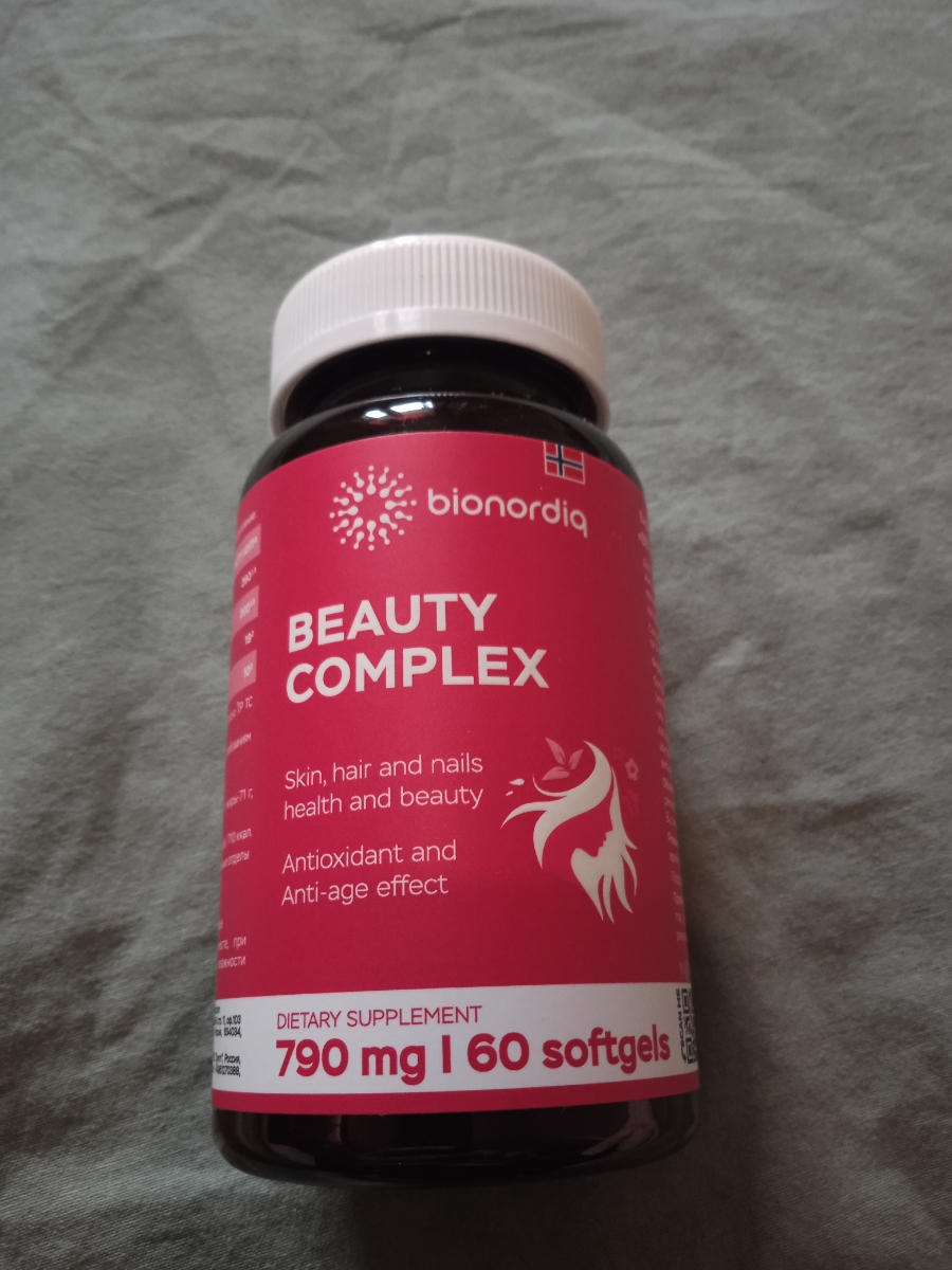 Фото покупателя №311 из 420: Витаминный комплекс для волос ногтей и кожи Beauty Complex bionordiq 790 мг 60 капсул, биотин коллаген, витамины красоты, для женщин, для роста волос, БАД, для иммунитета, для здоровья, для костей, отзыв на 5 из 5, Ozon, 4 июля 2024