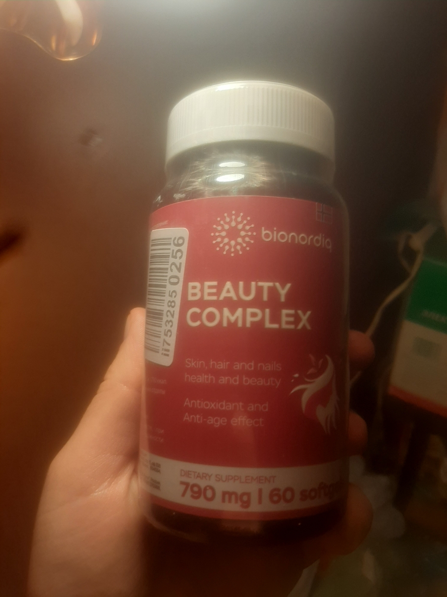 Фото покупателя №289 из 420: Витаминный комплекс для волос ногтей и кожи Beauty Complex bionordiq 790 мг 60 капсул, биотин коллаген, витамины красоты, для женщин, для роста волос, БАД, для иммунитета, для здоровья, для костей, отзыв на 5 из 5, Ozon, 5 июля 2024