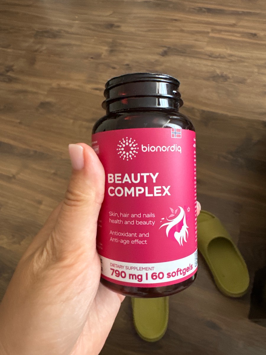 Фото покупателя №281 из 420: Витаминный комплекс для волос ногтей и кожи Beauty Complex bionordiq 790 мг 60 капсул, биотин коллаген, витамины красоты, для женщин, для роста волос, БАД, для иммунитета, для здоровья, для костей, отзыв на 5 из 5, Ozon, 6 июля 2024