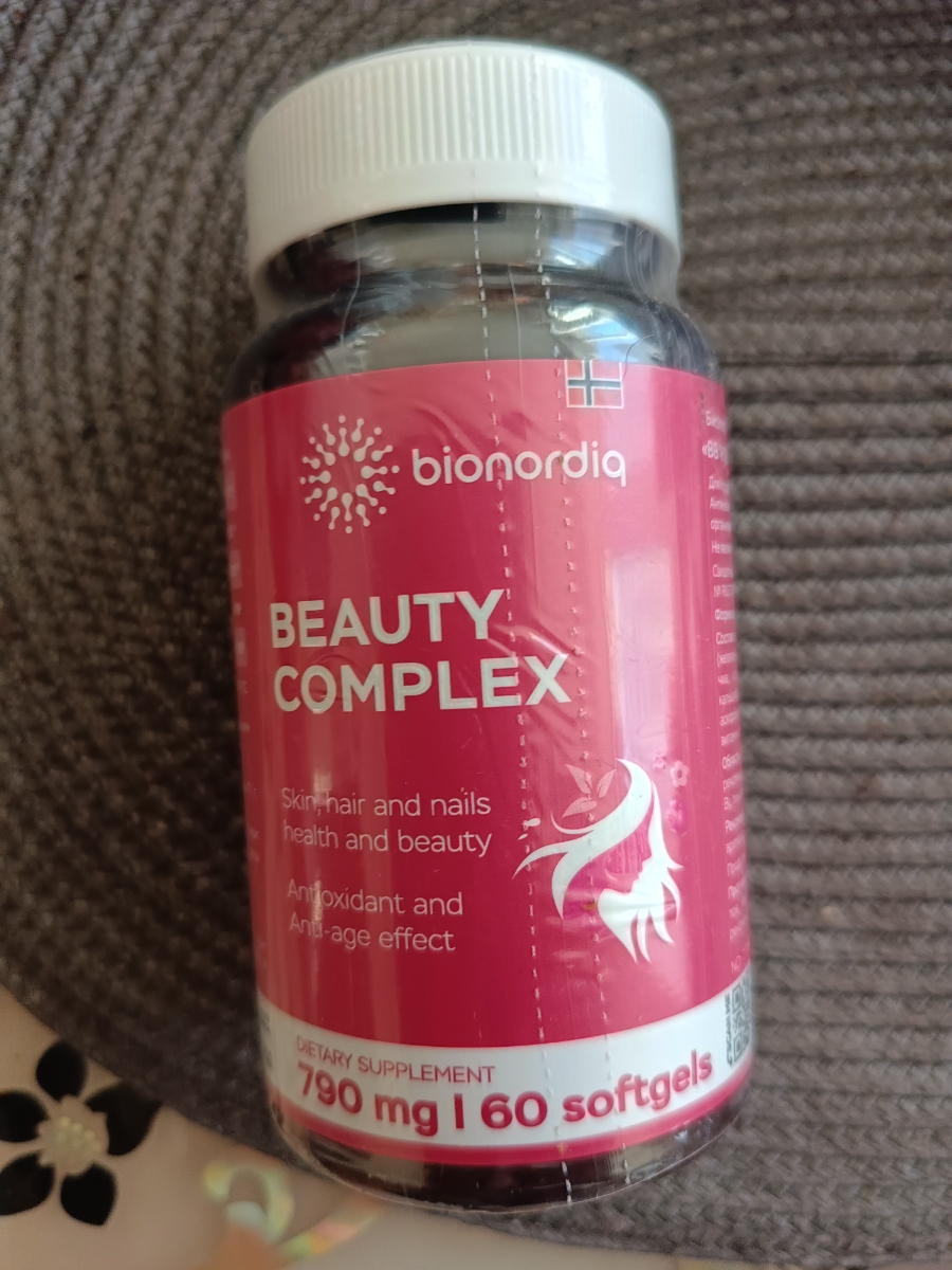 Фото покупателя №257 из 420: Витаминный комплекс для волос ногтей и кожи Beauty Complex bionordiq 790 мг 60 капсул, биотин коллаген, витамины красоты, для женщин, для роста волос, БАД, для иммунитета, для здоровья, для костей, отзыв на 5 из 5, Ozon, 7 июля 2024