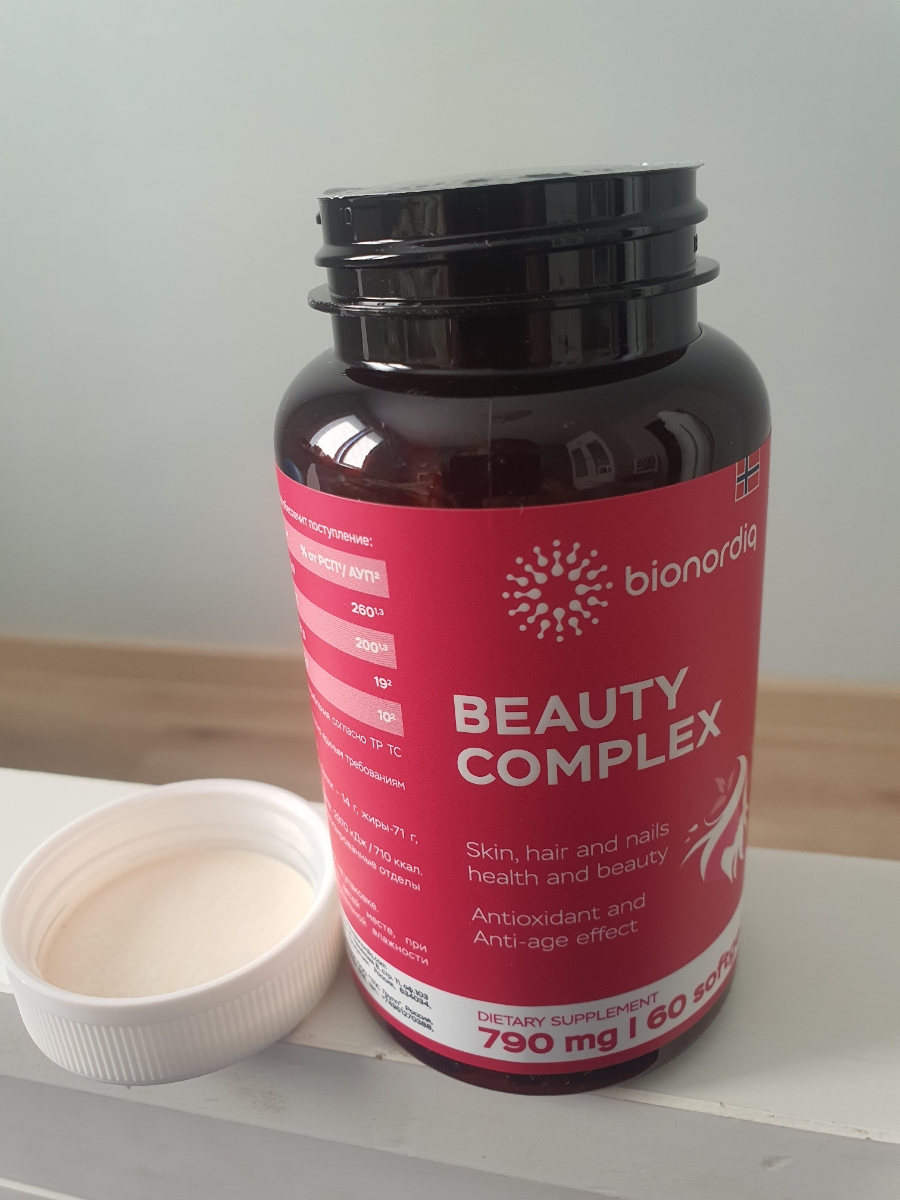 Фото покупателя №198 из 420: Витаминный комплекс для волос ногтей и кожи Beauty Complex bionordiq 790 мг 60 капсул, биотин коллаген, витамины красоты, для женщин, для роста волос, БАД, для иммунитета, для здоровья, для костей, отзыв на 5 из 5, Ozon, 10 июля 2024