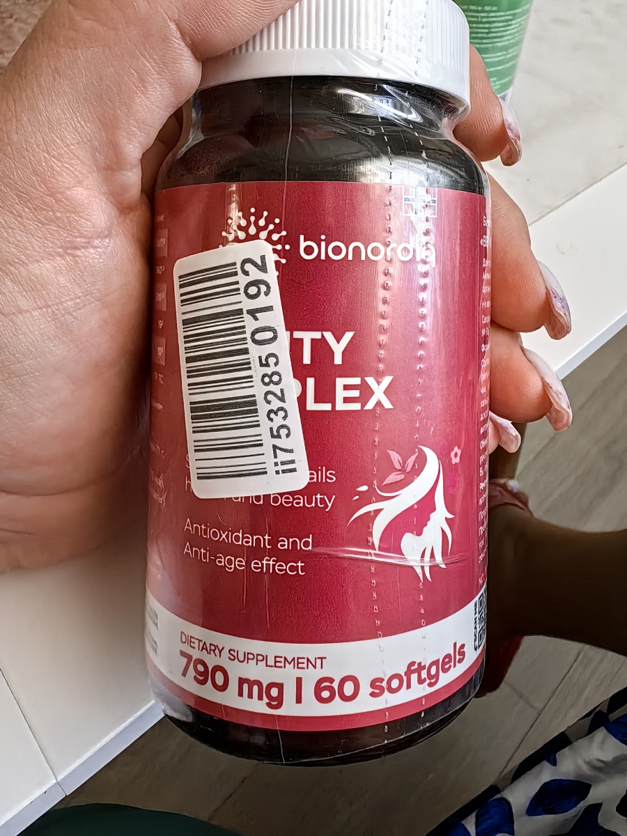 Фото покупателя №174 из 420: Витаминный комплекс для волос ногтей и кожи Beauty Complex bionordiq 790 мг 60 капсул, биотин коллаген, витамины красоты, для женщин, для роста волос, БАД, для иммунитета, для здоровья, для костей, отзыв на 5 из 5, Ozon, 11 июля 2024