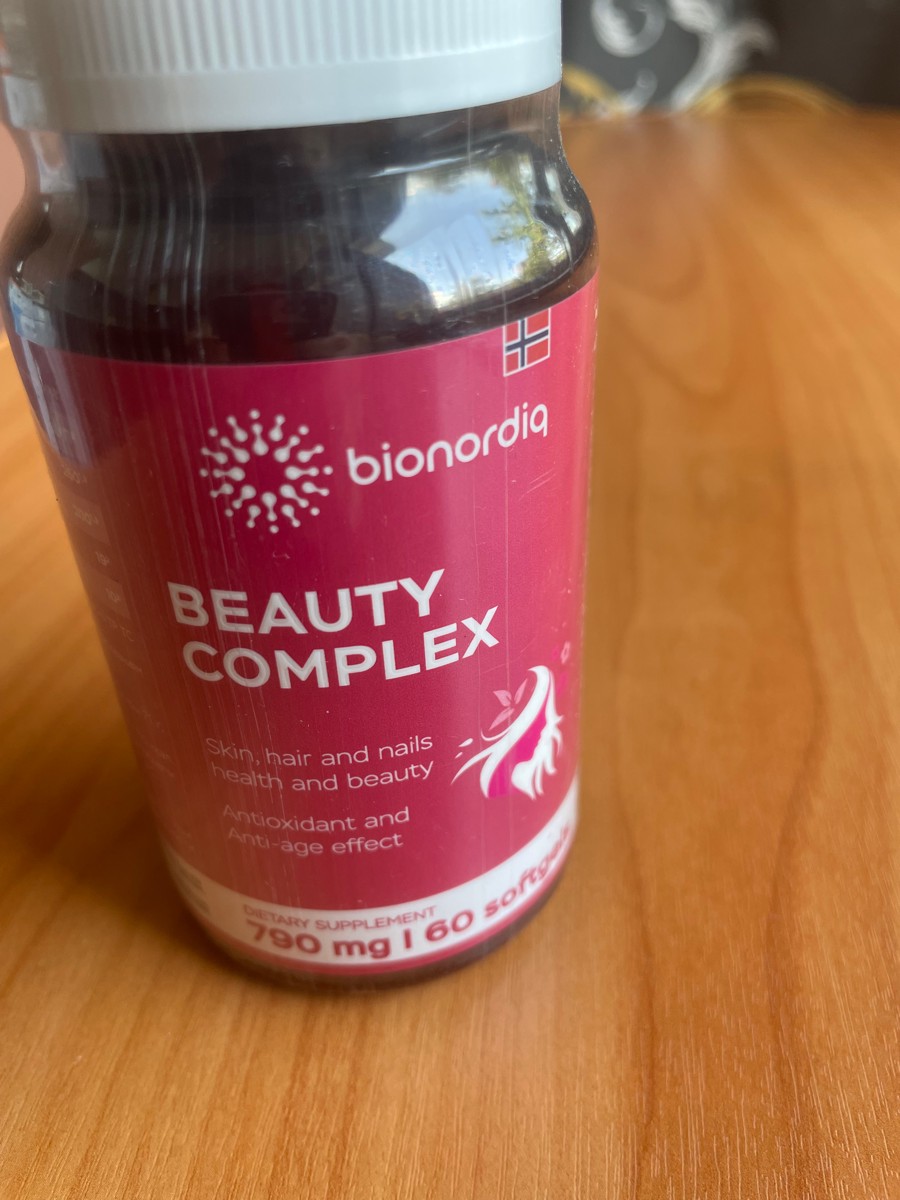 Фото покупателя №124 из 420: Витаминный комплекс для волос ногтей и кожи Beauty Complex bionordiq 790 мг 60 капсул, биотин коллаген, витамины красоты, для женщин, для роста волос, БАД, для иммунитета, для здоровья, для костей, отзыв на 5 из 5, Ozon, 16 июля 2024