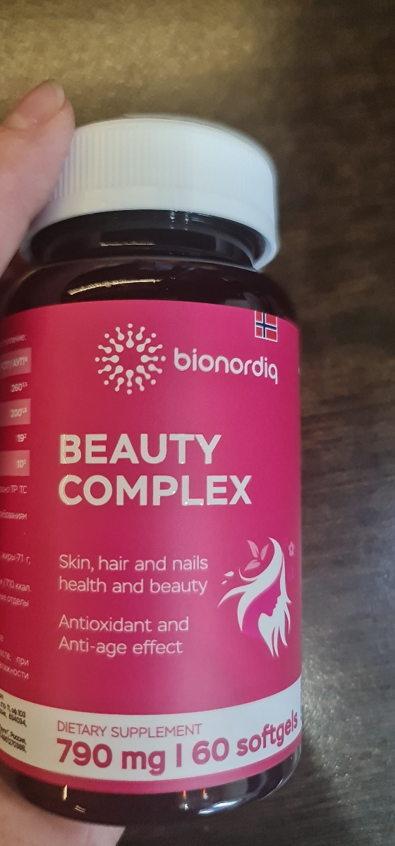 Фото покупателя №97 из 420: Витаминный комплекс для волос ногтей и кожи Beauty Complex bionordiq 790 мг 60 капсул, биотин коллаген, витамины красоты, для женщин, для роста волос, БАД, для иммунитета, для здоровья, для костей, отзыв на 5 из 5, Ozon, 19 июля 2024