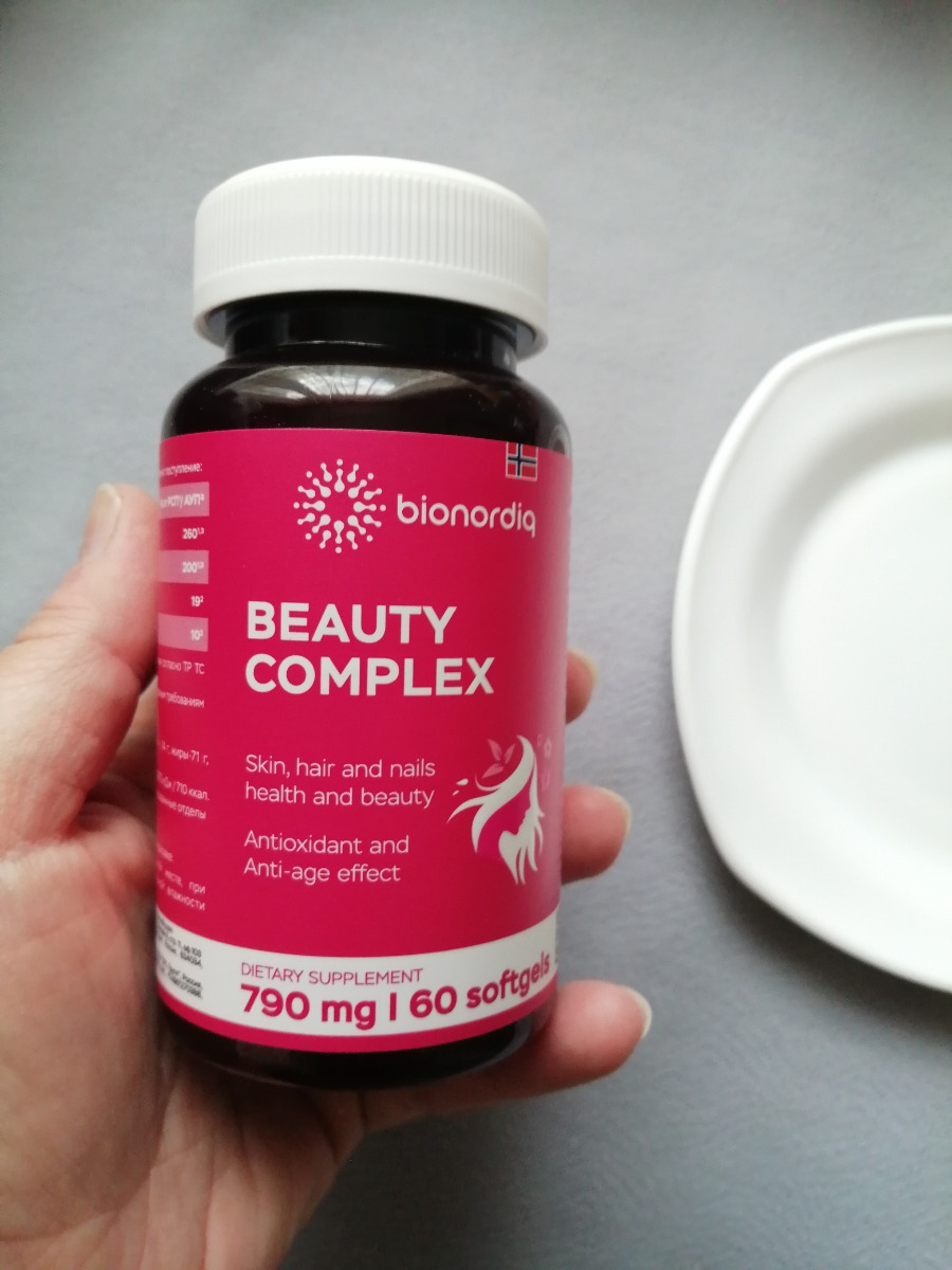 Фото покупателя №50 из 420: Витаминный комплекс для волос ногтей и кожи Beauty Complex bionordiq 790 мг 60 капсул, биотин коллаген, витамины красоты, для женщин, для роста волос, БАД, для иммунитета, для здоровья, для костей, отзыв на 5 из 5, Ozon, 2 августа 2024