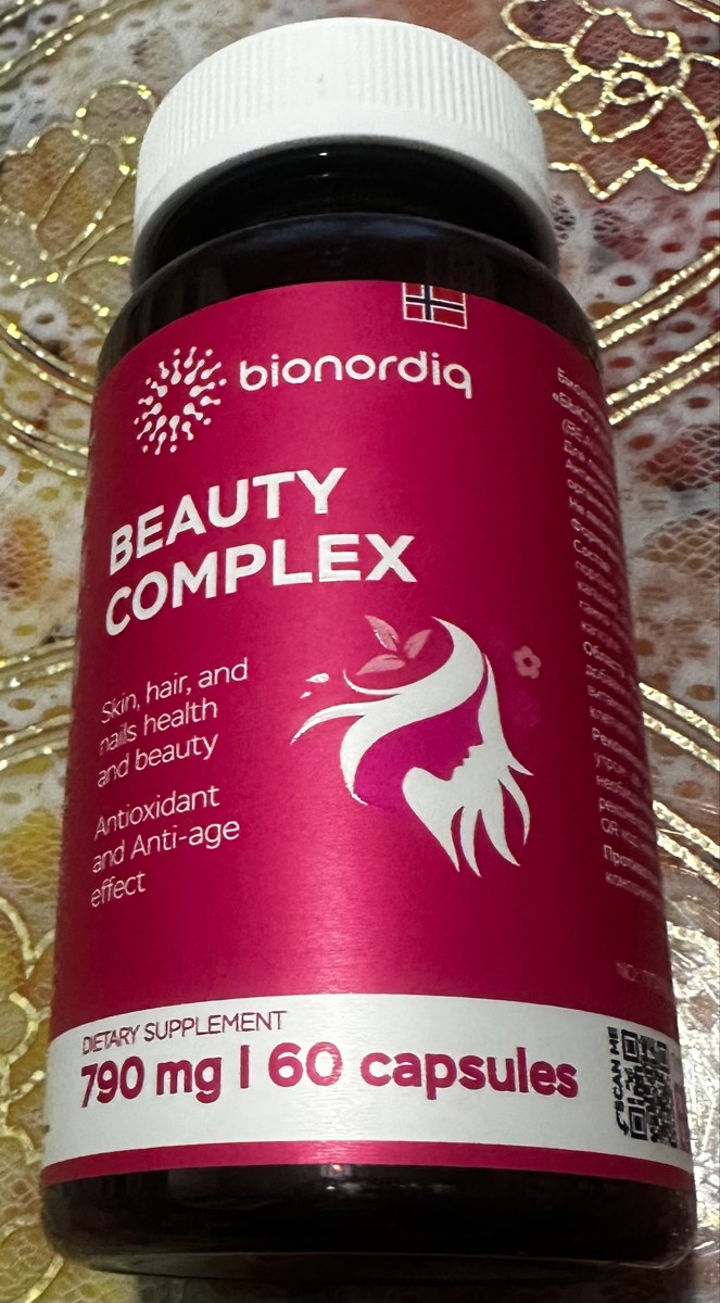 Фото покупателя №1 из 420: Витаминный комплекс для волос ногтей и кожи Beauty Complex bionordiq 790 мг 60 капсул, биотин коллаген, витамины красоты, для женщин, для роста волос, БАД, для иммунитета, для здоровья, для костей, отзыв на 5 из 5, Ozon, 10 марта 2026