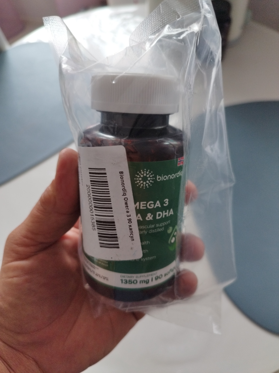 Фото покупателя №143 из 144: Омега 3 витаминный комплекс Omega 3 EPA DHA bionordiq 1350 мг 90 капсул, рыбий жир, для сердца и сосудов, для иммунитета, для волос и кожи, для женщин и мужчин, для здоровья, витамины, БАД, для костей, отзыв на 5 из 5, Ozon, 23 августа 2024