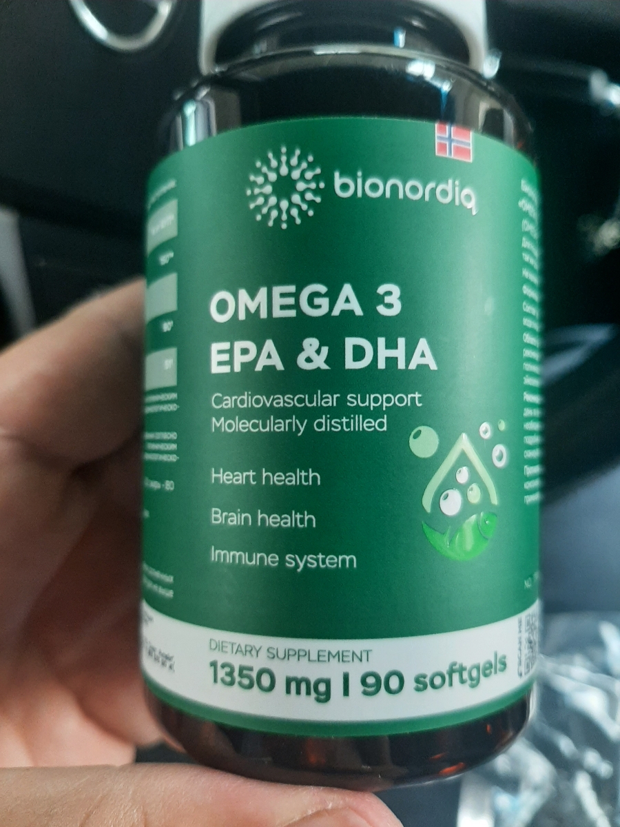 Фото покупателя №125 из 144: Омега 3 витаминный комплекс Omega 3 EPA DHA bionordiq 1350 мг 90 капсул, рыбий жир, для сердца и сосудов, для иммунитета, для волос и кожи, для женщин и мужчин, для здоровья, витамины, БАД, для костей, отзыв на 5 из 5, Ozon, 15 октября 2024
