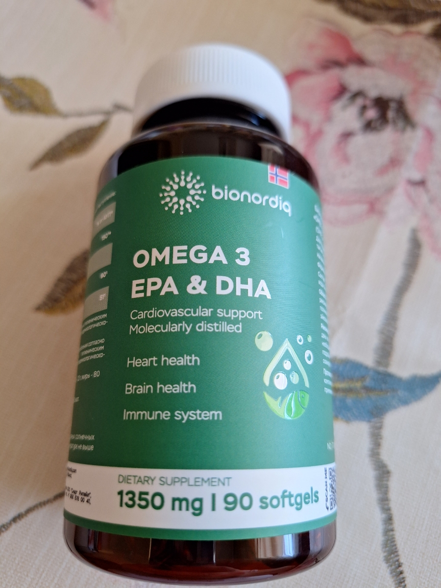 Фото покупателя №122 из 144: Омега 3 витаминный комплекс Omega 3 EPA DHA bionordiq 1350 мг 90 капсул, рыбий жир, для сердца и сосудов, для иммунитета, для волос и кожи, для женщин и мужчин, для здоровья, витамины, БАД, для костей, отзыв на 5 из 5, Ozon, 21 октября 2024