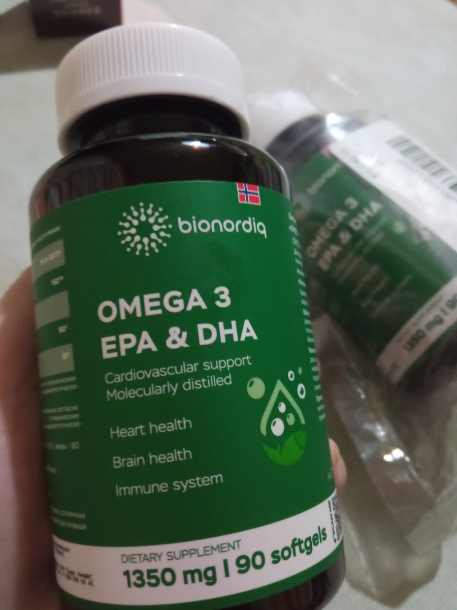 Фото покупателя №109 из 144: Омега 3 витаминный комплекс Omega 3 EPA DHA bionordiq 1350 мг 90 капсул, рыбий жир, для сердца и сосудов, для иммунитета, для волос и кожи, для женщин и мужчин, для здоровья, витамины, БАД, для костей, отзыв на 5 из 5, Ozon, 5 ноября 2024