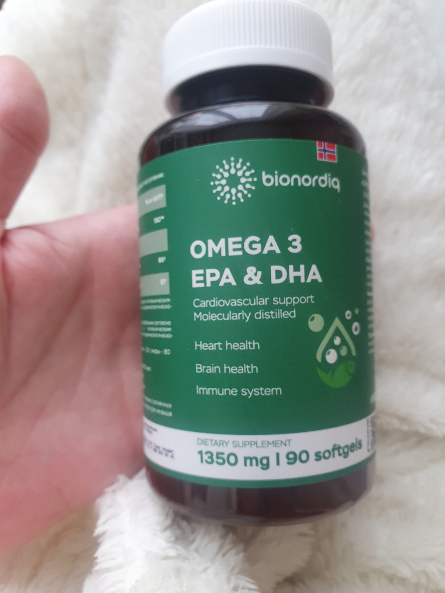 Фото покупателя №83 из 144: Омега 3 витаминный комплекс Omega 3 EPA DHA bionordiq 1350 мг 90 капсул, рыбий жир, для сердца и сосудов, для иммунитета, для волос и кожи, для женщин и мужчин, для здоровья, витамины, БАД, для костей, отзыв на 5 из 5, Ozon, 18 января 2025
