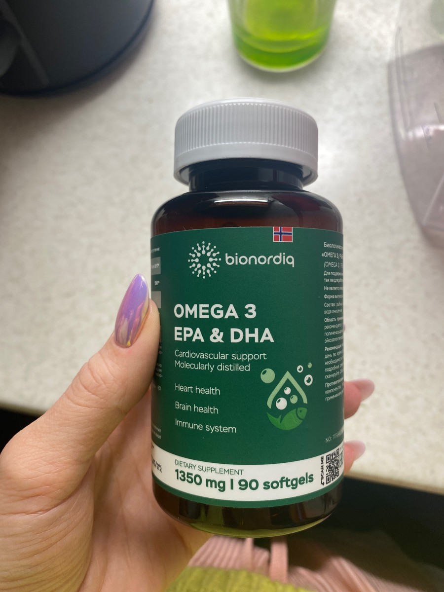 Фото покупателя №71 из 144: Омега 3 витаминный комплекс Omega 3 EPA DHA bionordiq 1350 мг 90 капсул, рыбий жир, для сердца и сосудов, для иммунитета, для волос и кожи, для женщин и мужчин, для здоровья, витамины, БАД, для костей, отзыв на 5 из 5, Ozon, 18 января 2025